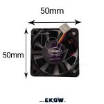 فن KAISER 12V فن کوچک 5x5 سانتی‌متر فن خنک‌کننده برای پروژه‌های الکترونیکی فن DC 12 ولت فن آردوینو فن رزبری‌پای خنک‌کننده مدارهای الکترونیکی فن برای قاب‌های کوچک فن برای بردهای حرارتی فن الکترونیکی