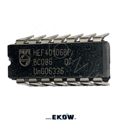 آی سی CD40106 آی سی CD40106 تصویر آی سی CD40106 هگز اینورتر پایه‌های آی سی CD40106 نقشه پین‌های CD40106 گیت معکوس‌کننده اشمیت تریگر CD40106 آی سی CD40106 روی برد مدار چاپی مدار نوسان‌ساز با CD40106 تست آی سی CD40106 روی بردبرد ساختار داخلی CD40106 قطعه الکترونیکی CD40106 سری 4000 نصب آی سی CD40106 روی PCB مدار حذف نویز کلید با CD40106 کاربرد آی سی CD40106 در مدار دیجیتال پکیج DIP آی سی CD40106 مدار تولید پالس با CD40106