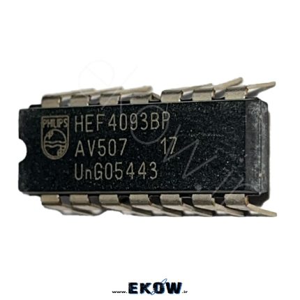 آی سی CD4093 آی سی CD4093 تصویر آی سی CD4093 گیت NAND پایه‌های آی سی CD4093 نقشه پین‌های CD4093 گیت NAND با اشمیت تریگر CD4093 آی سی CD4093 روی برد مدار چاپی مدار نوسان‌ساز با CD4093 تست آی سی CD4093 روی بردبرد ساختار داخلی گیت NAND در CD4093 قطعه الکترونیکی CD4093 سری 4000 نصب آی سی CD4093 روی PCB مدار حذف نویز کلید با CD4093 کاربرد آی سی CD4093 در مدار دیجیتال پکیج DIP آی سی CD4093 مدار تولید پالس با CD4093