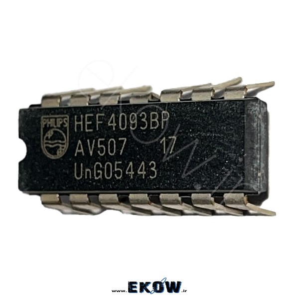 آی سی CD4093 آی سی CD4093 تصویر آی سی CD4093 گیت NAND پایه‌های آی سی CD4093 نقشه پین‌های CD4093 گیت NAND با اشمیت تریگر CD4093 آی سی CD4093 روی برد مدار چاپی مدار نوسان‌ساز با CD4093 تست آی سی CD4093 روی بردبرد ساختار داخلی گیت NAND در CD4093 قطعه الکترونیکی CD4093 سری 4000 نصب آی سی CD4093 روی PCB مدار حذف نویز کلید با CD4093 کاربرد آی سی CD4093 در مدار دیجیتال پکیج DIP آی سی CD4093 مدار تولید پالس با CD4093