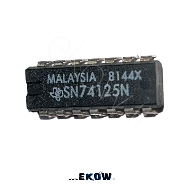 آی سی CD74125 آی سی CD74125 خرید آی سی CD74125 تراشه 74125 پین اوت CD74125 نقشه پایه 74125 مدار داخلی CD74125 quad tri-state buffer 74125 آی سی 74125 سری 74 TTL buffer 74125 کاربرد CD74125 در مدار دیجیتال آی سی 74125 DIP14 74125 pinout diagram tri-state buffer 74125 بافر سه حالته 74125 مدار باس دیجیتال با 74125