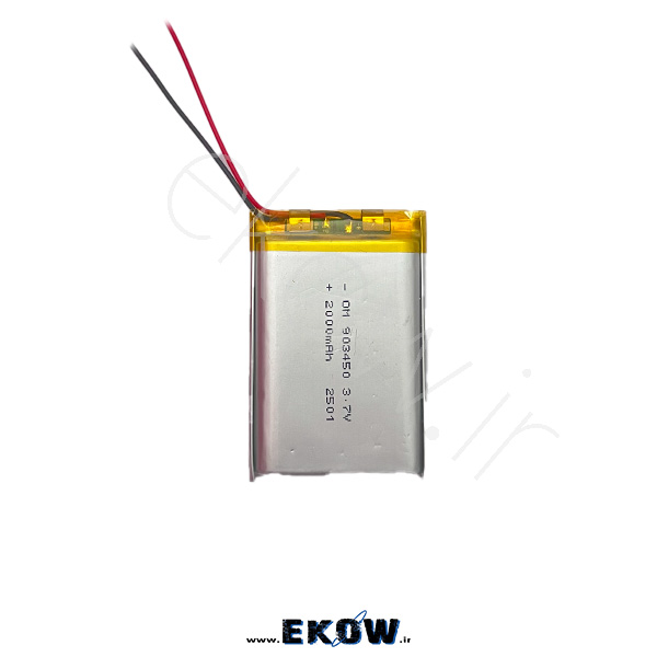 OM903450 3.7v 200mAh 2501 باتری لیتیوم پلیمر 2000mAh(لیتیوم li-po 903450 3.7v 2000mAh 2501) باتری لیتیوم پلیمر 2000mAh باتری 2000mAh باتری لیتیوم 2000mAh باتری لیتیومی لیتیوم li-po 903450 3.7v 2000mAh 2501