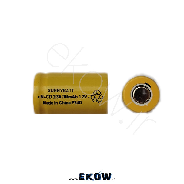 SUNNYBATT 2.3A 700mAh 1.2 V باتری نیکل کادمیوم 700ma 2/3A باتری نیکل کادمیوم باتری 700 باتری نیکل باتری 2/3a باتری نیکل باترینیکلی 700