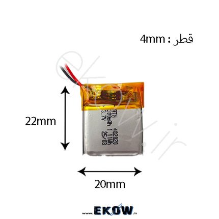 باتری لیتیوم پلیمر 300mAh باتری 300mAh باتری پلیمری 300mAh 300mAh 300mAh پلیمری لیتیوم li-po 402020 3.7v 300mAh