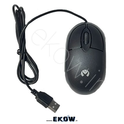 موس سیم دار میکاسو MIKUSO MOS-015U ارگونومیک دقت ۱۰۰۰ DPI USB کلید نرم سبک مقاوم ویندوز مک اداری خانگی دوام