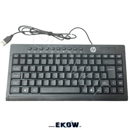 مینی کیبورد HP K-600 مینی کیبورد HP K-600 کوچک ارگونومیک سیمی قابل حمل کلید مقاوم سازگار ویندوز مک فضای کوچک اداری خانگی