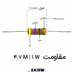 مقاومت 1 وات 4.7 مگا اهم (1W 4.7 M) مقاومت 1 وات 4.7 مگا اهم مقاومت 1 وات 4.7 مگا اهم (1W 4.7 M) فیلم کربن مقاومت 4.7MΩ 1W با کد رنگی زرد بنفش سبز طلایی خرید مقاومت 1 وات 4.7 مگا اهم برای تعمیرات مقاومت ثابت 4.7 مگا اهم یک وات THT مقاومت محوری 4.7MΩ 1W مخصوص بردهای الکترونیکی مقاومت 4700000 اهم 1 وات با تلرانس 5 درصد مقاومت 1W 4.7MΩ مناسب تخلیه خازن و بایاسینگ نمای نزدیک از مقاومت 4.7 مگا اهم 1 وات کربنی مقاومت 4.7 مگا اهم سری E24 توان یک وات قطعه الکترونیکی مقاومت 1 وات 4.7 مگا اهم اصلی