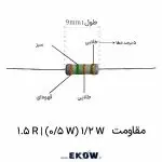 مقاومت 1/2 وات 1.5 اهم (1/2W 1.5R ) مقاومت 1/2 وات 1.5 اهم فیلم متال اکسید توان نیم وات مقاومت 1/2 وات 1.5 اهم با پوشش ضد حریق یو ال نود و چهار مقاومت 1/2 وات 1.5 اهم با هسته سرامیک آلومینا با خلوص بالا مقاومت 1/2 وات 1.5 اهم با پایه های مس بدون اکسیژن آبکاری قلع مقاومت 1/2 وات 1.5 اهم تلورانس پنج درصد سری استاندارد ای بیست و چهار مقاومت 1/2 وات 1.5 اهم برای مدارهای سنس جریان در منابع تغذیه مقاومت 1/2 وات 1.5 اهم در درایورهای روشنایی ال ای دی مقاومت 1/2 وات 1.5 اهم در مدارهای اسنابر و ضربه‌گیر ولتاژ مقاومت 1/2 وات 1.5 اهم دارای گواهی استاندارد رُوهاز اروپا مقاومت 1/2 وات 1.5 اهم جریان نامی پانصد و هفتاد و هفت میلی‌آمپر مقاومت 1/2 وات 1.5 اهم با افت ولتاژ هشتصد و شصت میلی‌ولت مقاومت 1/2 وات 1.5 اهم پایه‌دار جهت مونتاژ دستی و خودکار مقاومت 1/2 وات 1.5 اهم با پایداری حرارتی در دمای صد و پنجاه و پنج درجه مقاومت 1/2 وات 1.5 اهم بدون سرب و سازگار با محیط زیست مقاومت 1/2 وات 1.5 اهم با ضریب دمایی بسیار پایین مقاومت 1/2 وات 1.5 اهم در بردهای کنترل صنعتی و اتوماسیون مقاومت 1/2 وات 1.5 اهم با لحیم‌پذیری عالی و مقاومت پارازیتی ناچیز مقاومت 1/2 وات 1.5 اهم فیلم اکسید فلزی نسوز جهت تعمیرات برد مقاومت 1/2 وات 1.5 اهم کم‌اهم پرکاربرد برای مسیرهای توان مقاومت 1/2 وات 1.5 اهم با کد رنگی قهوه‌ای سبز طلایی طلایی مقاومت 1/2 وات 1.5 اهم مناسب مدارهای شارژر و مبدل‌های ولتاژ مقاومت 1/2 وات 1.5 اهم ضد اشتعال با خاصیت خودخاموش‌شوندگی مقاومت 1/2 وات 1.5 اهم با بدنه مقاوم در برابر حلال‌های شستشو مقاومت 1/2 وات 1.5 اهم استاندارد با قابلیت اطمینان بالا