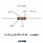 مقاومت 1/2 وات 1.8 کیلو اهم (1/2W 1.8K ) خرید مقاومت لایه کربنی ۱.۸ کیلو اهم نیم وات مشخصات فنی مقاومت ۱.۸ کیلو اهم دیپ قیمت مقاومت نیم وات ۱۸۰۰ اهم با تلرانس ۵ درصد مقاومت لایه کربنی با هسته سرامیکی مقاوم مقاومت سوراخ دار مناسب بردهای الکترونیکی نمای ظاهری کد رنگی مقاومت ۱.۸ کیلو اهم پایه‌های قلع اندود مقاومت نیم وات استاندارد کاربرد مقاومت در مدارهای تقسیم ولتاژ و بایاس مقاومت کربنی با ثبات حرارتی بالا برای مصارف صنعتی تامین عمده قطعات پسیو و مقاومت‌های لایه کربنی مقاومت الکتریکی با پوشش عایق رزین اپوکسی مقاومت نیم وات مناسب تجهیزات صوتی و فیلترها ابعاد استاندارد مقاومت درون سوراخی نیم وات رفتار مقاومت ۱.۸ کیلو اهم در برابر نوسانات جریان مقاومت الکترونیکی مقاوم در برابر رطوبت و اکسیداسیون خرید مقاومت برای خطوط تولید و مونتاژ بردهای مدار چاپی بررسی مقاومت اهمی ۱۸۰۰ اهم برای طراحی مدارهای دقیق مقاومت پسیو با کیفیت ساخت بالا و تلرانس پنج درصد تحمل حرارتی مقاومت در بازه دمایی گسترده مقاومت لایه کربنی ایده‌آل برای بردهای کنترل صنعتی بسته‌بندی استاندارد مقاومت‌های نیم وات سوراخ دار