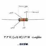 مقاومت 1/2 وات 3.3 کیلو اهم (1/2W 3.3K ) خرید مقاومت لایه کربنی ۳.۳ کیلو اهم نیم وات قیمت مقاومت نیم وات ۳۳۰۰ اهم با تلرانس ۵ درصد تصویر مقاومت درون سوراخی ۳.۳ کیلو اهم پایه دار پایه‌های قلع اندود مقاومت کربنی نیم وات با کیفیت عالی کد رنگی مقاومت ۳.۳ کیلو اهم نارنجی نارنجی قرمز طلایی مقاومت نیم وات ۵ درصدی با هسته سرامیکی دی الکتریک پوشش عایق اپوکسی نسوز در مقاومت های کربنی ۳۳۰۰ اهم تامین قطعات پسیو برای آزمایشگاه الکترونیک و تولید مدار مقاومت پایه دار نیم وات مناسب برای بردبورد و مدار چاپی پایداری حرارتی بالا و نویز پایین در مقاومت ۳.۳ کیلو اهم استفاده از مقاومت نیم وات در خطوط بالاکش و پایین‌کش مقاومت لایه کربنی با پایه‌های مسی ضخیم و باکیفیت خرید تکی و عمده مقاومت برای کارگاه‌های تعمیرات الکترونیک روش صحیح لحیم‌کاری مقاومت درون سوراخی نیم وات مقاومت استاندارد برای طراحی مدارهای مقسم ولتاژ قطعه پسیو نیم وات با دقت ۵ درصد و کارایی بالا بررسی و تست مقدار اهمی مقاومت ۳۳۰۰ اهم با مولتی‌متر کاربرد مقاومت کربنی در بردهای لوازم خانگی و منابع تغذیه خرید آنلاین قطعات الکترونیکی اورجینال با بهترین قیمت مقاومت ۳.۳ کیلو اهم نیم وات مناسب فیلترهای صوتی و فرکانسی