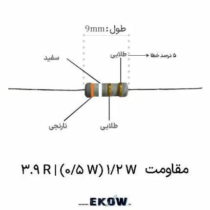 مقاومت 1/2 وات 3.9 اهم (1/2W 3.9R ) مقاومت فیلم اکسید فلزی نیم وات سه ممیز نه دهم اهم مقاومت نیم وات 3.9 اهم برای بردهای منبع تغذیه قطعه پسیو مقاومت 1/2 وات با تلورانس پنج درصد نمای کلوزآپ از مقاومت 3.9 اهم با کدهای رنگی مقاومت نسوز نیم وات با روکش سیلیکونی محافظ پایه های قلع اندود مسی مقاومت نیم وات 3.9 اهم مقاومت الکترونیکی اکسید فلز مقاوم در برابر حرارت بالا مقاومت 3.9 اهم مناسب مدارات صوتی کم نویز هسته سرامیکی فشرده در مقاومت نیم وات الکترونیکی تست دقیق اهمی مقاومت 3.9 اهم با مولتی متر دیجیتال مقاومت محدود کننده جریان هجومی در ورودی مدار سوئیچینگ مونتاژ قطعه مقاومت نیم وات بر روی برد مدار چاپی مقاومت الکترونیکی با پایداری دمایی بالا در برابر تنش حرارتی قطعه الکترونیکی مصرفی برای نمونه سازی آزمایشگاهی برق مقاومت پسیو با کیفیت ساخت بالا و تلورانس 5 درصد ابعاد استاندارد مقاومت نیم وات پایه‌دار برای بردهای مدار چاپی مقاومت اکسید فلز ضد حریق مناسب برای لوازم خانگی المان مقاومتی 3.9 اهم برای درایورهای ال ای دی صنعتی مقاومت الکترونیکی بدون سرب سازگار با استانداردهای بین المللی لحیم کاری پایه‌های مقاومت نیم وات با جذب عالی قلع خرید قطعه مقاومت باکیفیت برای پروژه های الکترونیک صنعتی
