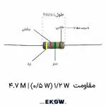مقاومت 1/2 وات 4.7 مگا اهم (1/2W 4.7M ) نمای کلی مقاومت 1/2 وات 4.7 مگا اهم (1/2W 4.7M ) مقاومت 1/2 وات 4.7 مگا اهم (1/2W 4.7M ) لایه فلزی پایه‌های قلع‌اندود مقاومت 1/2 وات 4.7 مگا اهم (1/2W 4.7M ) مشخصات فنی مقاومت 1/2 وات 4.7 مگا اهم (1/2W 4.7M ) اندازه‌گیری مقاومت 1/2 وات 4.7 مگا اهم (1/2W 4.7M ) با اهم‌متر کدهای رنگی مقاومت 1/2 وات 4.7 مگا اهم (1/2W 4.7M ) مقاومت 1/2 وات 4.7 مگا اهم (1/2W 4.7M ) با دقت یک درصد کاربرد صنعتی مقاومت 1/2 وات 4.7 مگا اهم (1/2W 4.7M ) پایداری حرارتی مقاومت 1/2 وات 4.7 مگا اهم (1/2W 4.7M ) خرید اینترنتی مقاومت 1/2 وات 4.7 مگا اهم (1/2W 4.7M ) قیمت مقاومت 1/2 وات 4.7 مگا اهم (1/2W 4.7M ) مقاومت 1/2 وات 4.7 مگا اهم (1/2W 4.7M ) برای مدارهای ابزار دقیق نصب و مونتاژ مقاومت 1/2 وات 4.7 مگا اهم (1/2W 4.7M ) روکش عایق مقاومت 1/2 وات 4.7 مگا اهم (1/2W 4.7M ) تست مقاومت 1/2 وات 4.7 مگا اهم (1/2W 4.7M ) روی مدار مقاومت 1/2 وات 4.7 مگا اهم (1/2W 4.7M ) با نویز فوق‌العاده پایین کیفیت ساخت مقاومت 1/2 وات 4.7 مگا اهم (1/2W 4.7M ) مقاومت 1/2 وات 4.7 مگا اهم (1/2W 4.7M ) در منابع تغذیه سوئیچینگ ضمانت اصالت مقاومت 1/2 وات 4.7 مگا اهم (1/2W 4.7M ) مقاومت 1/2 وات 4.7 مگا اهم (1/2W 4.7M ) استاندارد فروش مقاومت 1/2 وات 4.7 مگا اهم (1/2W 4.7M ) با ارسال سریع