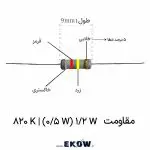 مقاومت 1/2 وات 820 کیلو اهم (1/2W 820K ) مقاومت لایه کربنی 820 کیلو اهم نیم وات نمای پایه‌های قلع اندود مقاومت 820 کیلو اهم کد رنگی حلقه‌های مقاومت 820 کیلو اهم 1/2 وات مقاومت 820 کیلو اهم برای بردهای مدار چاپی مقاومت الکتریکی 820K نیم وات پایه دار مقاومت نیم وات 820 کیلو اهم با تلرانس پنج درصد تست و اندازه‌گیری اهم مقاومت 820 کیلو اهم مقاومت لایه کربنی باکیفیت 820 کیلو اهم نیم وات کاربرد مقاومت 820 کیلو اهم در منابع تغذیه مقاومت 820 کیلو اهم سوراخ دار بر روی برد الکترونیکی مشخصات فنی مقاومت 1/2 وات 820K مقاومت 820 کیلو اهم جهت مونتاژ تجهیزات صوتی بدنه عایق سرامیکی مقاومت 820 کیلو اهم نیم وات خرید عمده مقاومت 1/2 وات 820 کیلو اهم مقاومت بلیدر 820 کیلو اهم برای تخلیه خازن مقاومت الکترونیکی 820 کیلو اهم با ثبات بالا بسته‌بندی مقاومت لایه کربنی 820 کیلو اهم 1/2W قطعه مقاومت هشتصد و بیست کیلو اهم نیم وات نمای نزدیک مقاومت 820 کیلو اهم با کدهای رنگی مقاومت صنعتی 820 کیلو اهم نیم وات برای بردهای هوشمند مقاومت 820K اهم لایه کربنی برای مدارات فیدبک